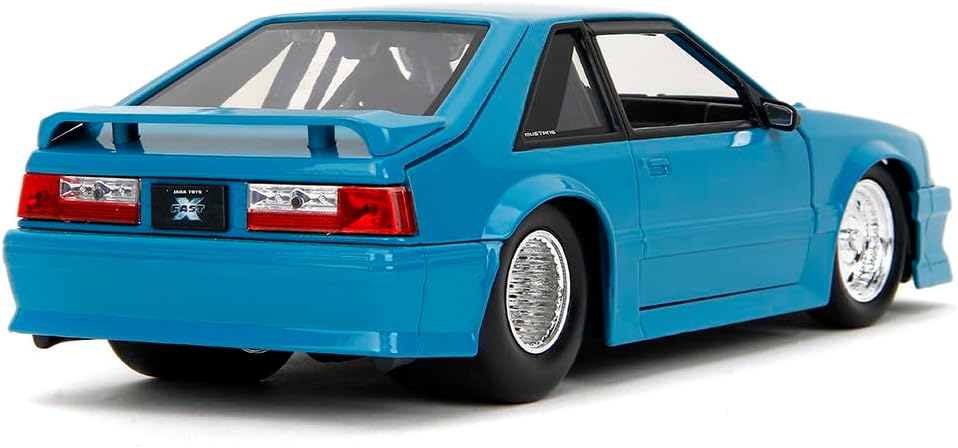 Fast & Furious JADA FORD MUSTANG GT 1:24 die-cast model car, toys for kids and adults, collect and play vehicle, Blue, Black