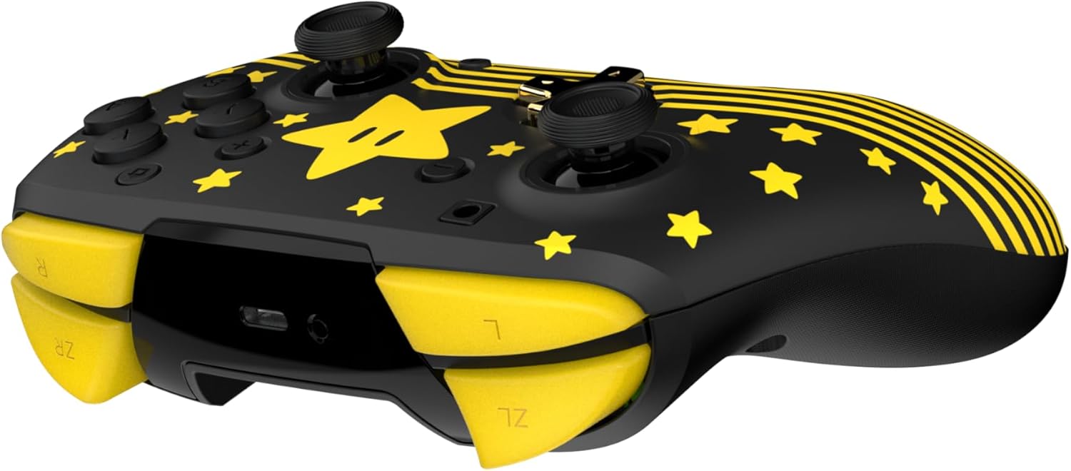 Turtle Beach Rematch Draadloze Controller: Super Mario Star – Nintendo Switch, Switch Lite en OLED-model - Glow in the dark, Oplaadbare Batterij, Officieel Gelicentieerd door Nintendo
