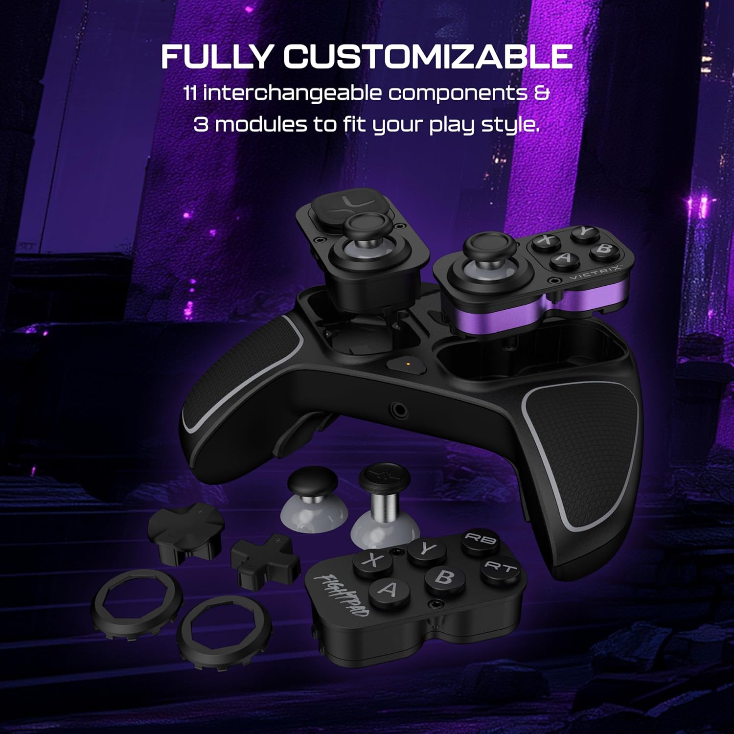 Turtle Beach Victrix Pro BFG Reloaded Wireless Gaming Controller Licensed for Xbox Series X|S, Xbox One & PC, Bluetooth, Fightpad Module, Hall-Effect Sticks/Triggers, Customizable Controls