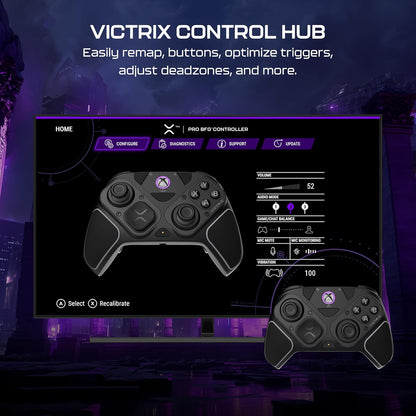 Turtle Beach Victrix Pro BFG Reloaded Wireless Gaming Controller Licensed for Xbox Series X|S, Xbox One & PC, Bluetooth, Fightpad Module, Hall-Effect Sticks/Triggers, Customizable Controls
