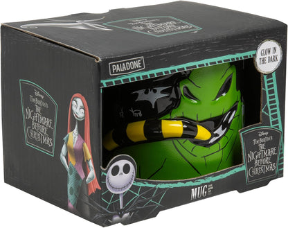Paladone Nightmare Before Christmas Oogie Boogie Glow in The Dark Ceramic 3D Sculpted Mug, Officially Licensed Disney Gifts for Coffee, Tea, Hot Chocolate