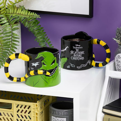 Paladone Nightmare Before Christmas Oogie Boogie Glow in The Dark Ceramic 3D Sculpted Mug, Officially Licensed Disney Gifts for Coffee, Tea, Hot Chocolate