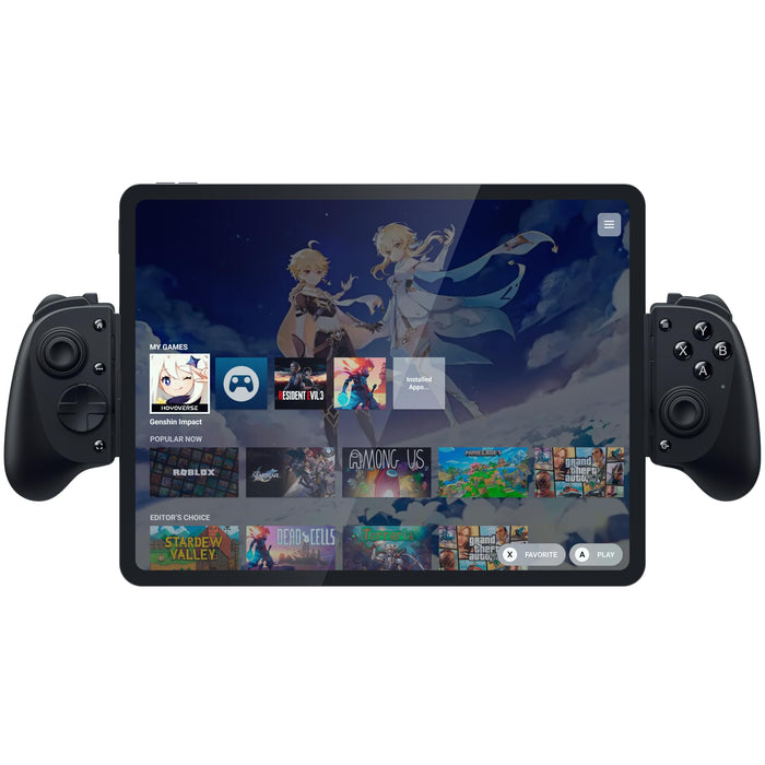 Razer Kishi V3 Pro XL - USB-C gaming controller for full-size tablets - iPads & Android tablets up to 13" - Plug-and-Play - Anti-drift analogue sticks (12 buttons - Sensa HD haptics, Nexus app) Black