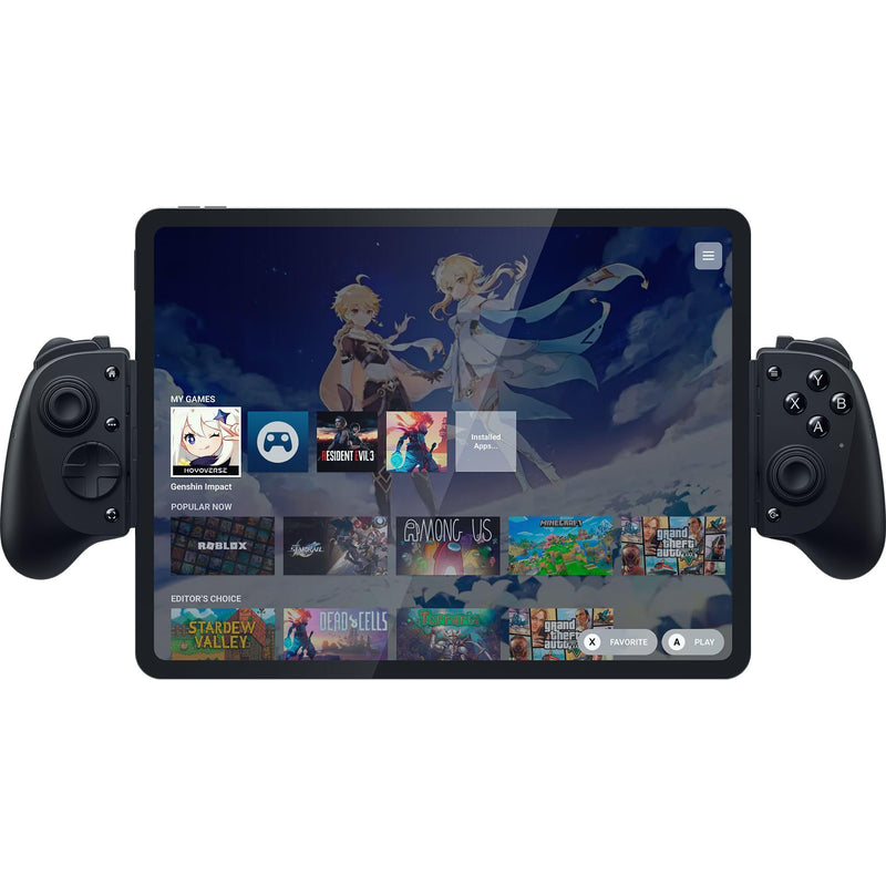 Razer Kishi V3 Pro XL - USB-C gaming controller for full-size tablets - iPads & Android tablets up to 13" - Plug-and-Play - Anti-drift analogue sticks (12 buttons - Sensa HD haptics, Nexus app) Black