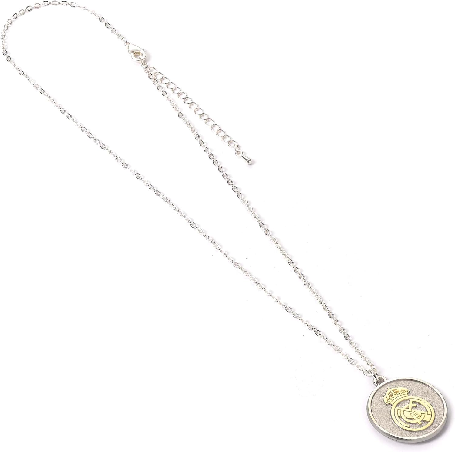 The Carat Shop Real Madrid Silver Pendant with Gold Crest Necklace