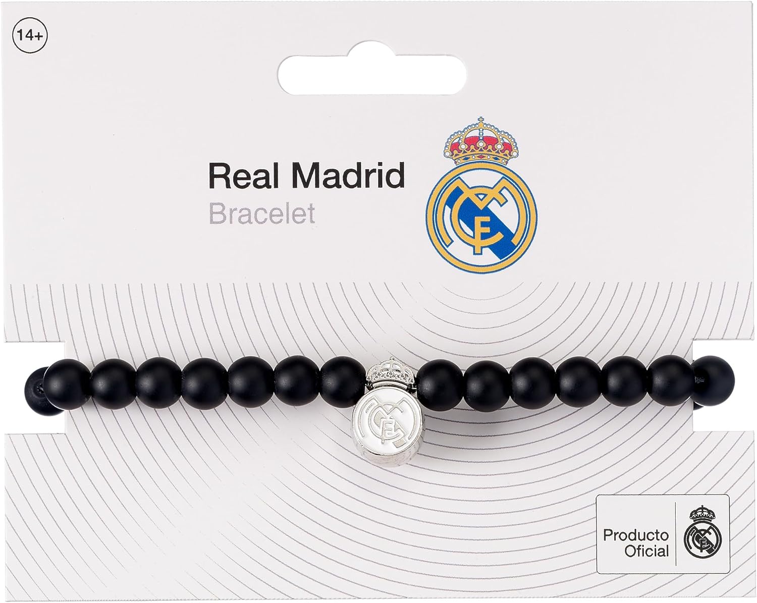 The Carat Shop Real Madrid Football Club Black Bead Bracelet