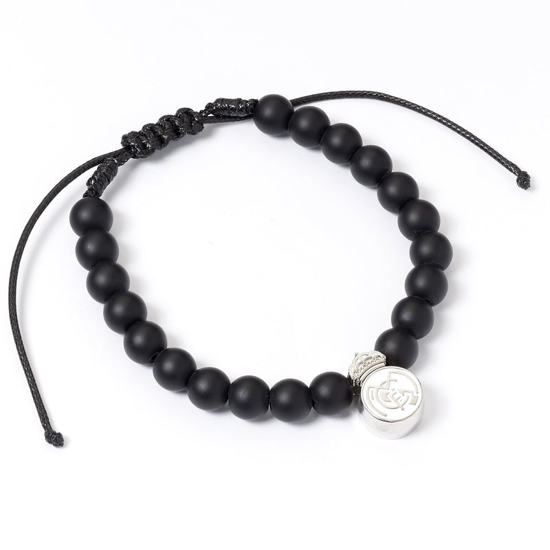 The Carat Shop Real Madrid Football Club Black Bead Bracelet