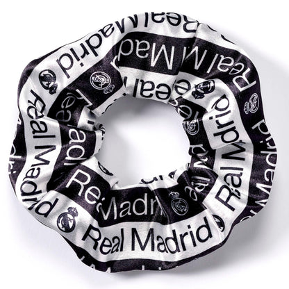 Real Madrid Black & White Logo Hair Scrunchie