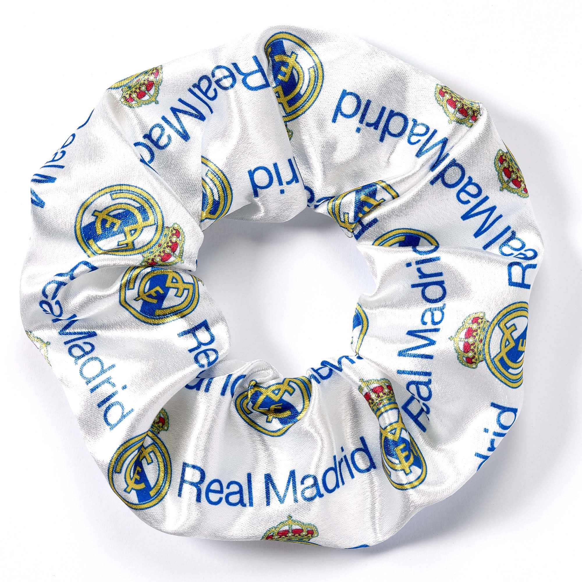 Real Madrid Navy & Yellow Logo Hair Scrunchie