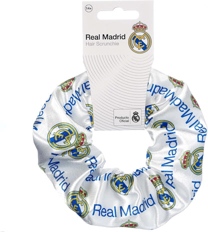 Real Madrid Navy & Yellow Logo Hair Scrunchie