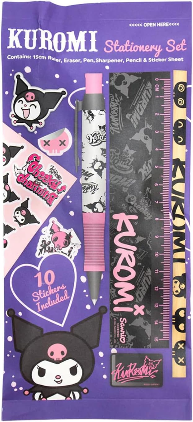 Kuromi Stationery Set (Pack of 6)