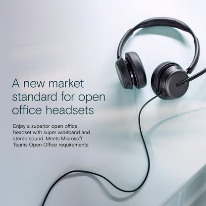 EPOS IMPACT 860T ANC Dual-Sided Wired Headset with Active Noise Cancellation, Microsoft Teams Certified, USB C and USB A, Super Wideband Audio, Ideal for Office Calls, Zoom, Home & Hybrid Work