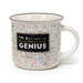 Legami - Cuppuccino Mug, New Bone China, Breakfast Cup, Dishwasher Safe Coffee Tea Mug, Diameter 10 cm, Capacity 350 ml, Genius Theme
