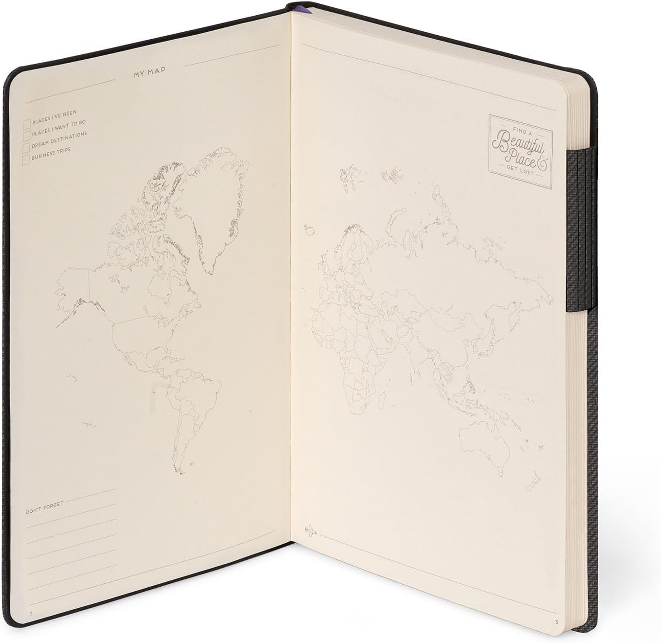 Legami - White Paper Notebook My Notebook, Deep Graphite, Medium, FSC Certified Paper, 192 Pages, Soft Cover, Elastic Closure, 13 x 21 cm