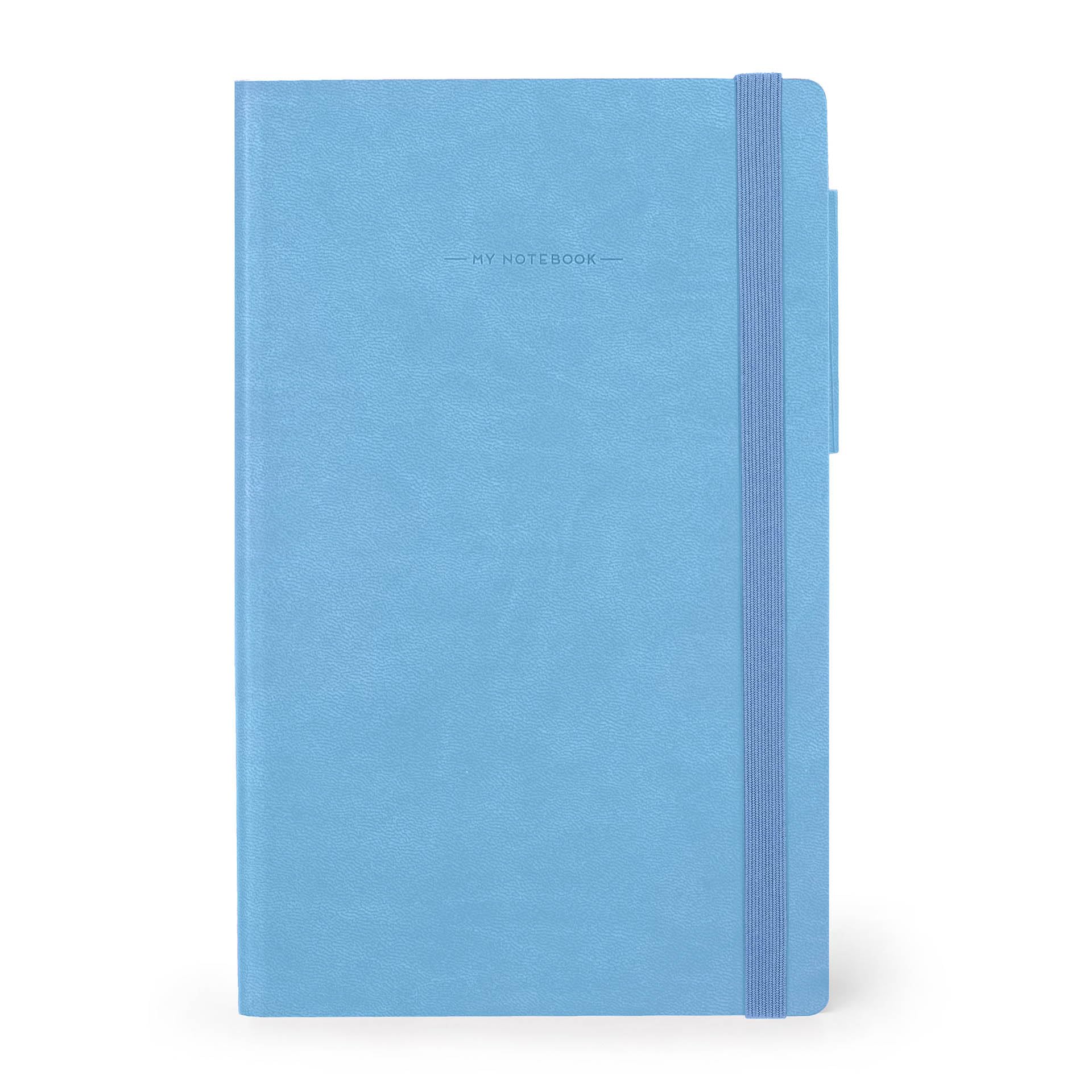 Legami - My Notebook, Retro Blue, Medium, FSC Certified Paper, 192 Pages, Soft Cover, Elastic Closure, Double Bookmark, 13 x 21 cm