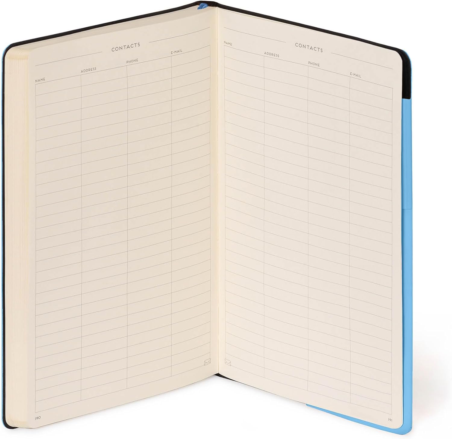 Legami - My Notebook, 6mm Lined Notebook, Retro Blue, Large, FSC Certified Paper, 192 Pages, Soft Cover, Elastic Closure, 17 x 24 cm