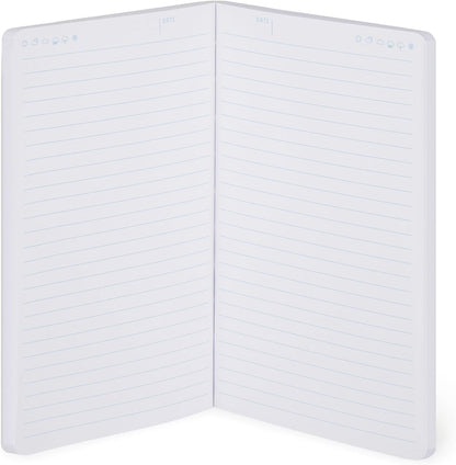 Legami - Notebook with lined medium, Corgi, 164 pages, end pocket, last 24 pages removable, elastic closure, rounded corners, FSC certified paper, 13 x 21 cm