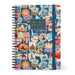 LEGAMI - Spiral notebook with 7 mm ruling, travel stickers, A4 format, large, FSC certified paper, contains 1 sheet of stickers, 160 pages, elastic closure, 15 x 21 cm