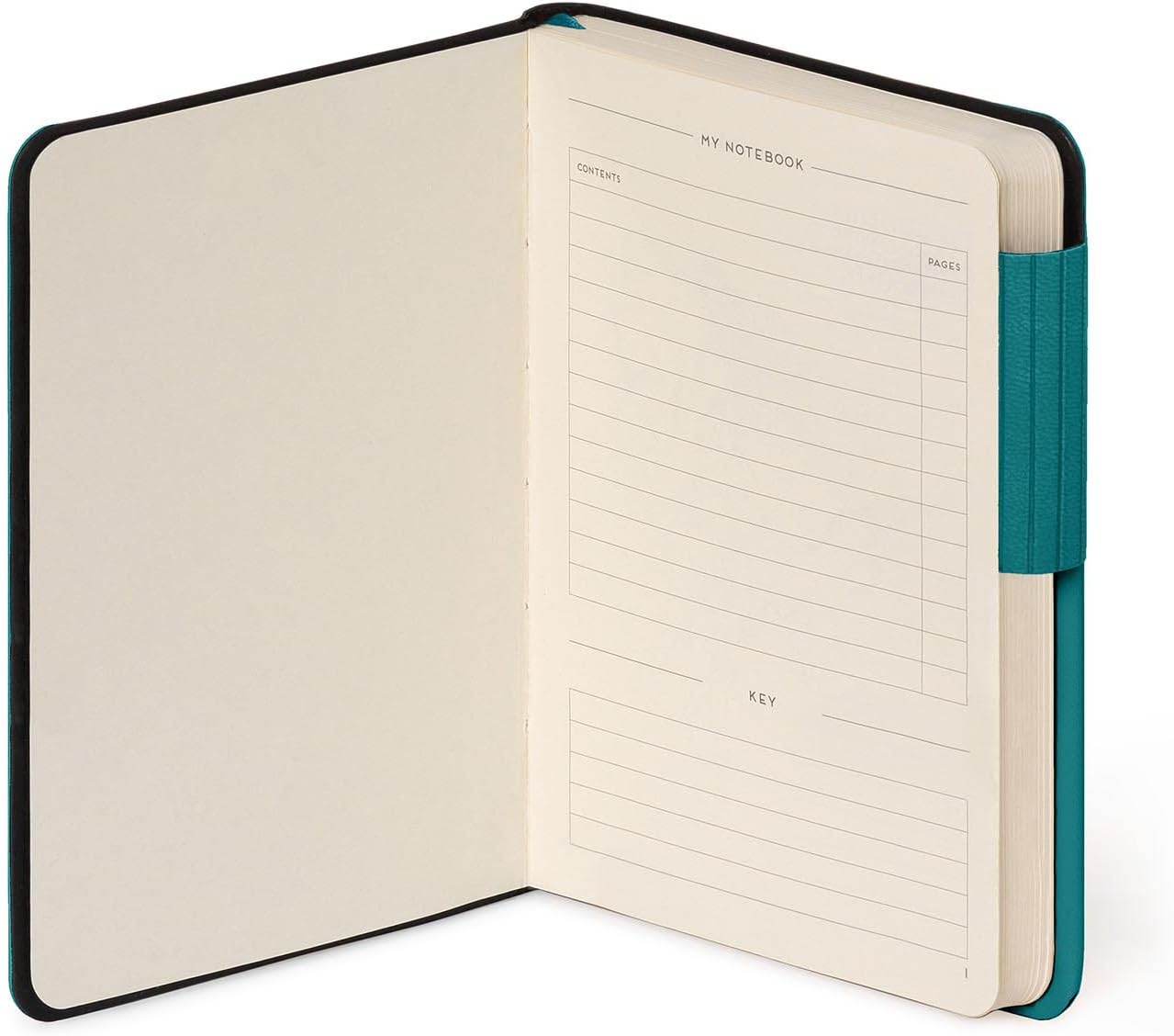 Legami - Small Ruled Notebook, 192 Pages, Soft PU Cover, FSC® Certified Paper, 90 g/m² Ivory Paper, Monthly Planner, Address Book, Bookmark, 9.5 x 13.5 cm, Malachite Green