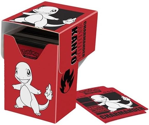 Ultra Pro - Charmander Full View Deck Box per Pokémon | GCC Storage Full View coperchio autobloccante contiene 75 carte doppia manica compatibile deck divisore organizzatore carte collezionabili