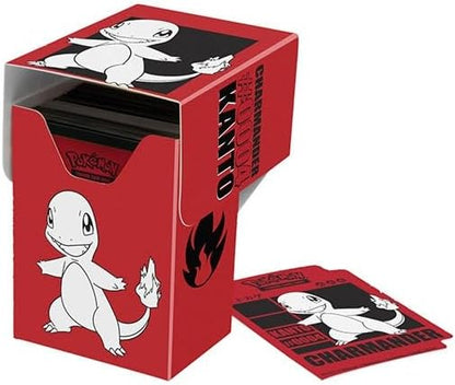 Ultra Pro - Charmander Full View Deck Box per Pokémon | GCC Storage Full View coperchio autobloccante contiene 75 carte doppia manica compatibile deck divisore organizzatore carte collezionabili