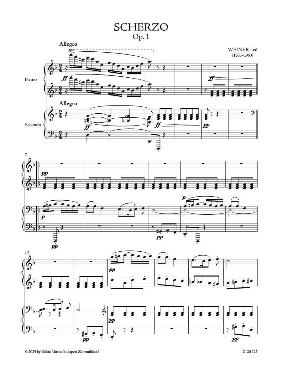 Scherzo Op. 1 (Piano Duet