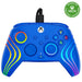 Turtle Beach Afterglow Wave Blauw Bekabelde RGB-Gamingcontroller – Gelicentieerd voor Xbox Series X en S, Xbox One en Windows – Toewijsbare knoppen, Hall-Effect-Hairtriggers, Audiobediening