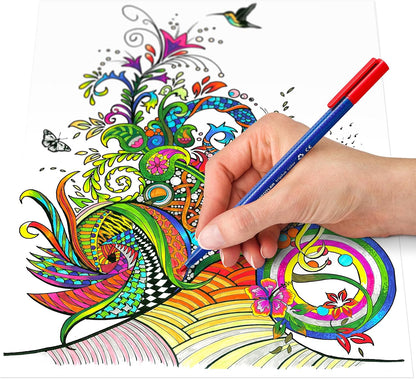 STAEDTLER triplus color Filzstifte 323, dreikant, stabile, eindrucksichere Spitze, ca. 1 mm, aus 97% Rezyklat, Made in Germany, Set mit 20 brillanten Fasermaler im Kartonetui, 323 C20