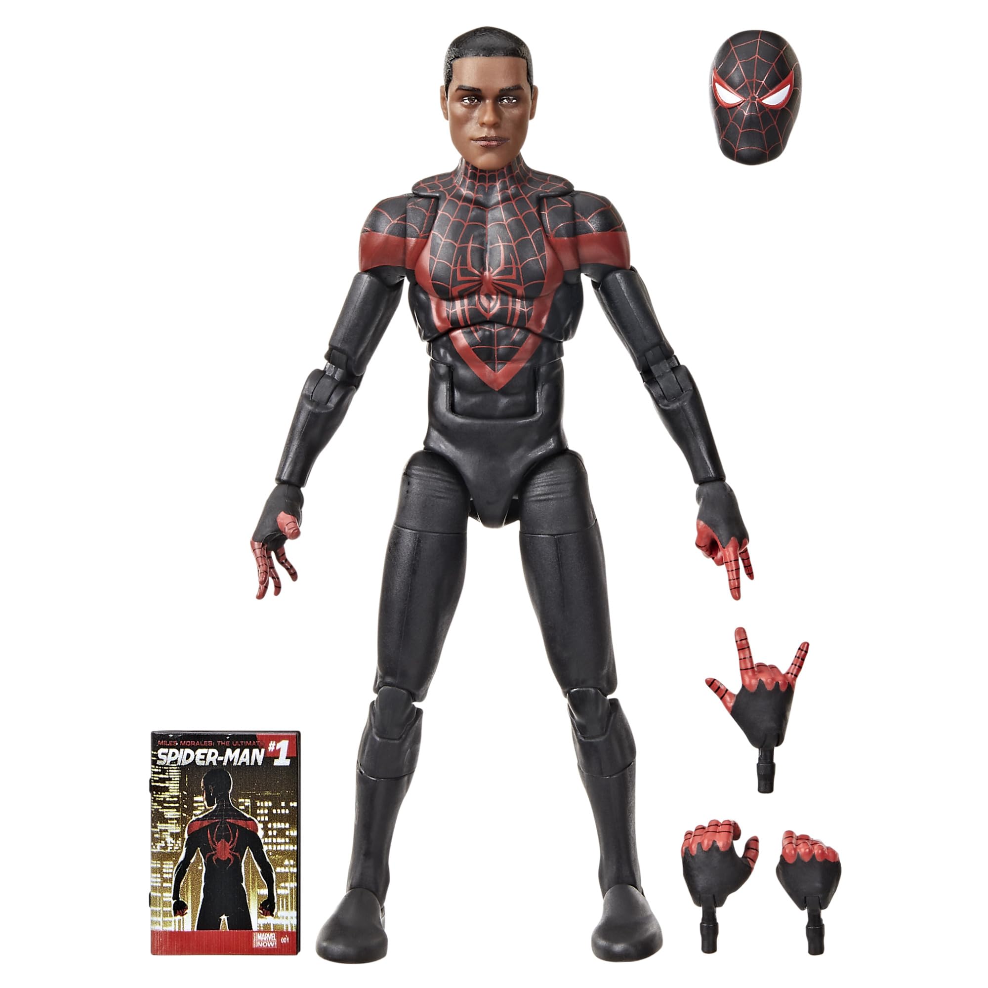 Marvel Legends Series Ultimate Miles Morales Spider-Man Action Figure, Black