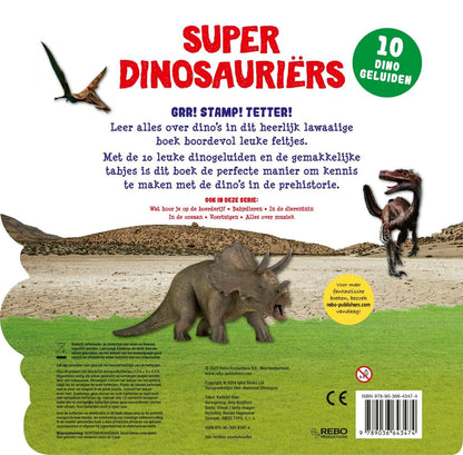 Geluidenboek - Superdinosauriërs: Ontdek de prehistorische wereld met leuke weetjes op elke bladzijde (10 geluiden