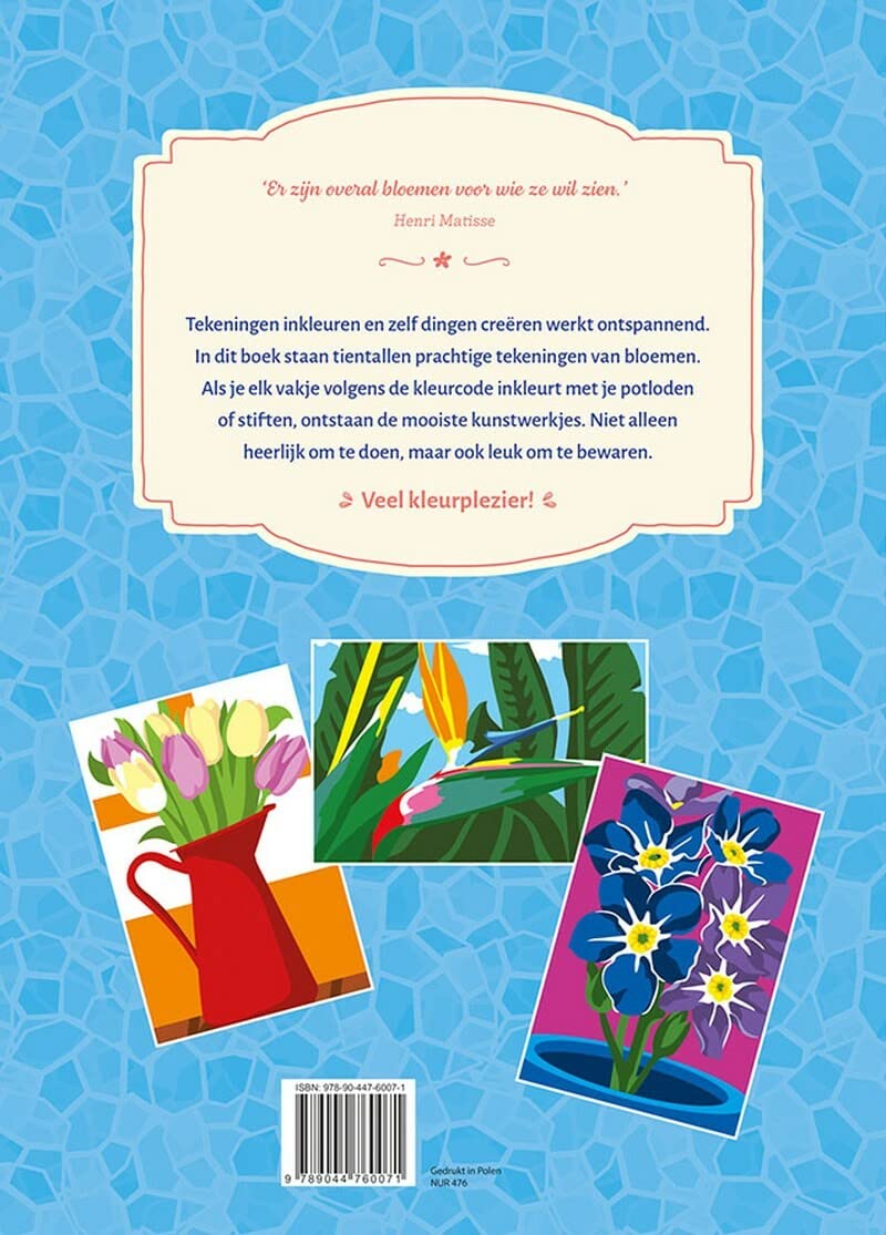 Kleuren op nummer voor volwassenen - Bloemen