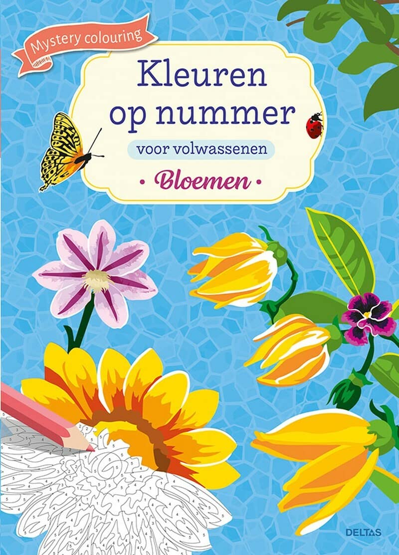 Kleuren op nummer voor volwassenen - Bloemen