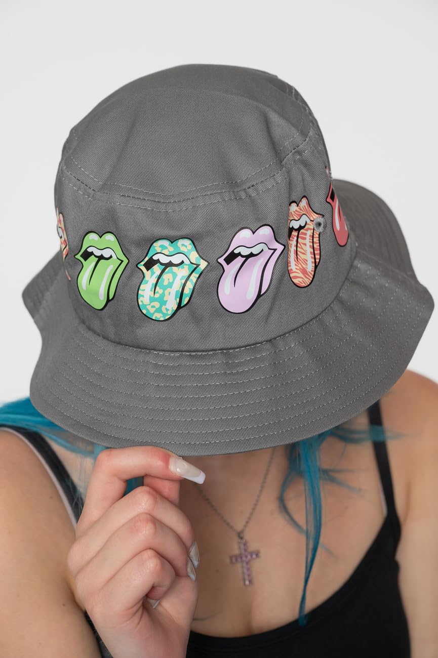 Rolling Stones (The): Rock Off - Multi-Tongue Pattern (Unisex Bucket Hat / Cappello Tg. L/Xl)