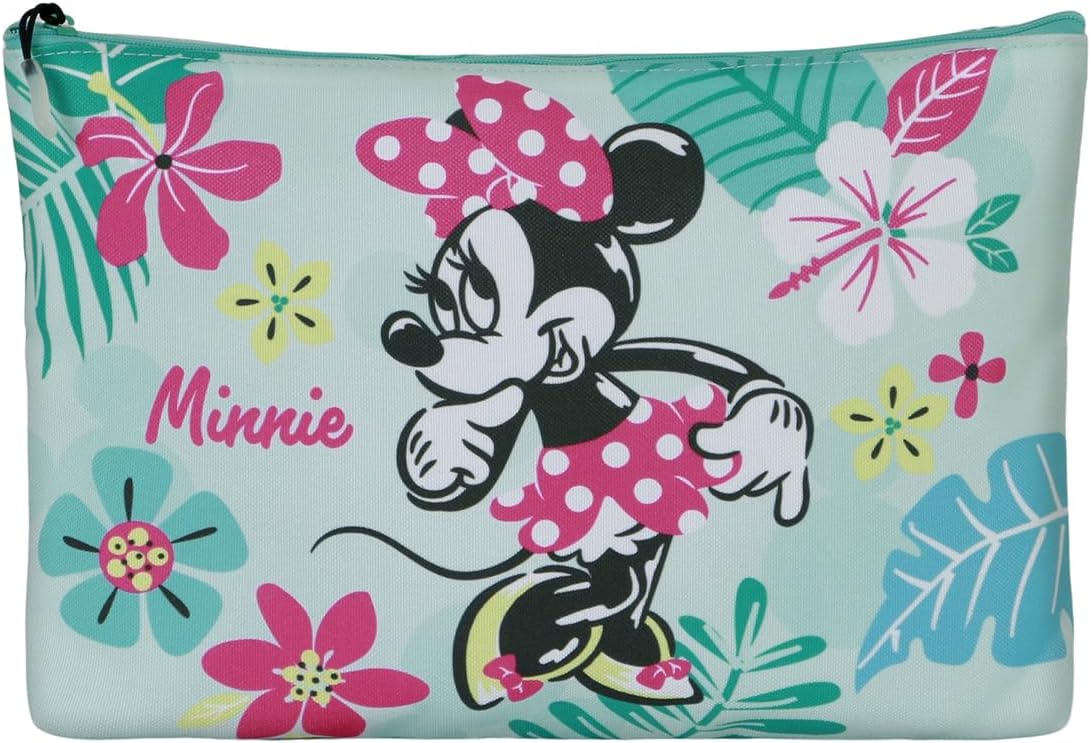 Disney Minni Mouse Tropic-Borsa da Toilette Pochette Soleil, Verde, 30 x 22 cm