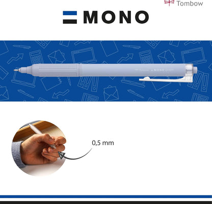 Tombow BC-MGLE45-R15 MONO Graph Lite Ballpoint Pen Smokey Blue, Precise Needle Tip, Smooth Writing, Ergonomic Grip