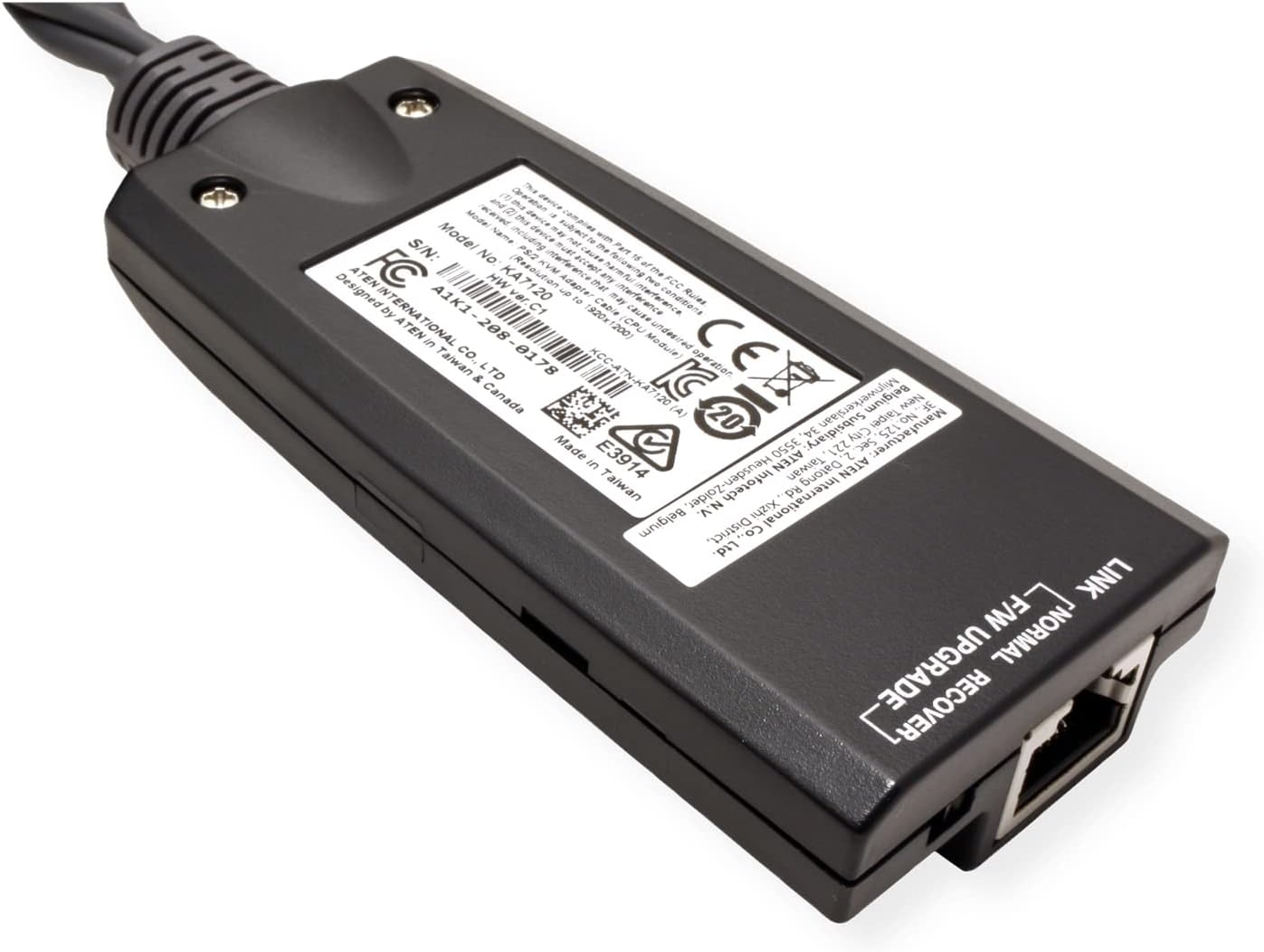 Aten KA7120 cavo per tastiera, video e mouse Nero