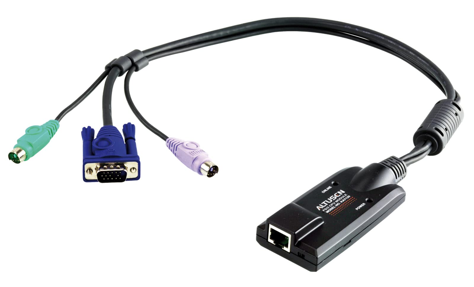 Aten KA7120 cavo per tastiera, video e mouse Nero