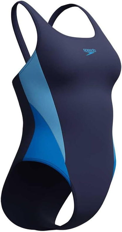Speedo Women's Colourblock 2.0 Swimsuit Swimming Costume Blue