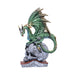 Nemesis Now Resin Dragon Statue - Hand-Painted Dragon Figure Perched on a Metallic Skull and Book - Gifts & Decor for Fantasy Lovers - Ignisars Rule