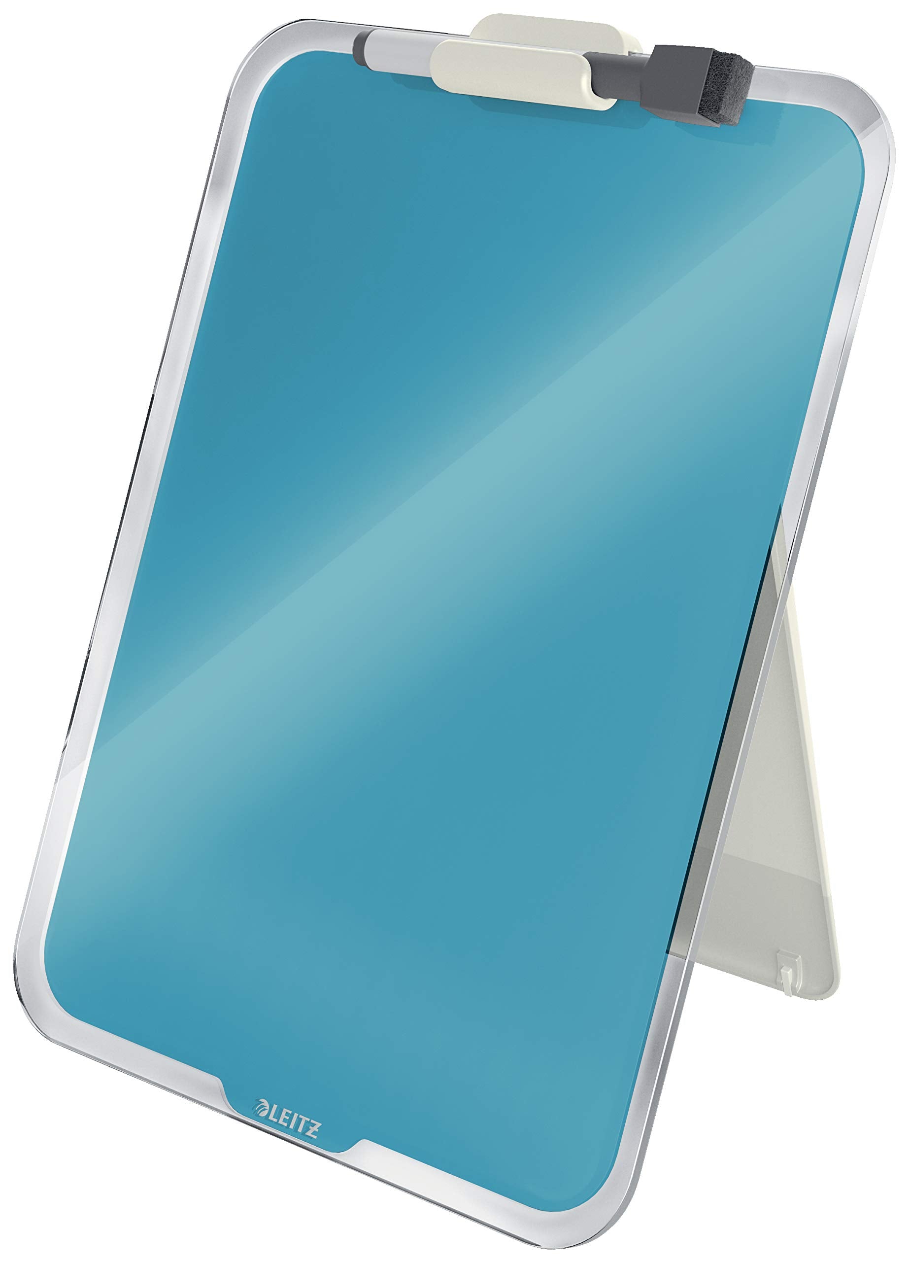 Leitz Glass Dry Wipe Personal Desktop Easel Whiteboard, Cosy Range, Calm Blue, 39470061