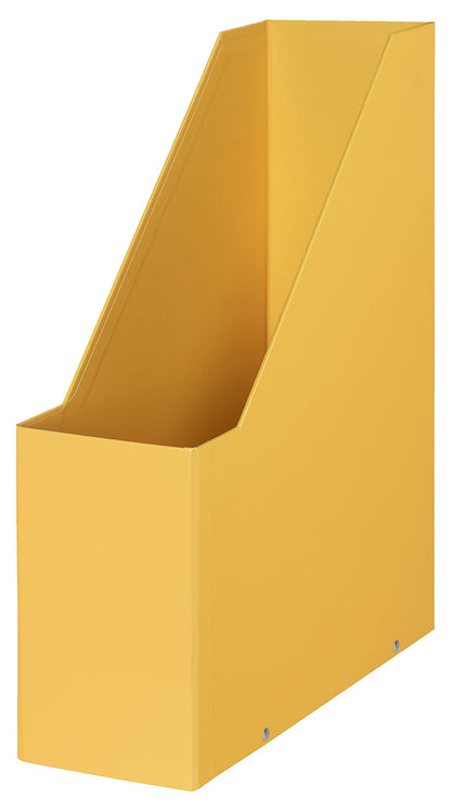 Leitz Click & Store Magazine File, Cardboard Desk Storage Solution for Home/Office, A4 Paper Holder, Storage Organiser for Files & Folders, Cosy Range, Warm Yellow, 53560019