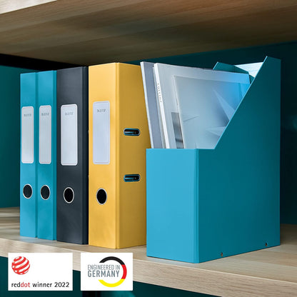 Leitz Click & Store Magazine File, Cardboard Desk Storage Solution for Home/Office, A4 Paper Holder, Storage Organiser for Files & Folders, Cosy Range, Calm Blue, 53560061