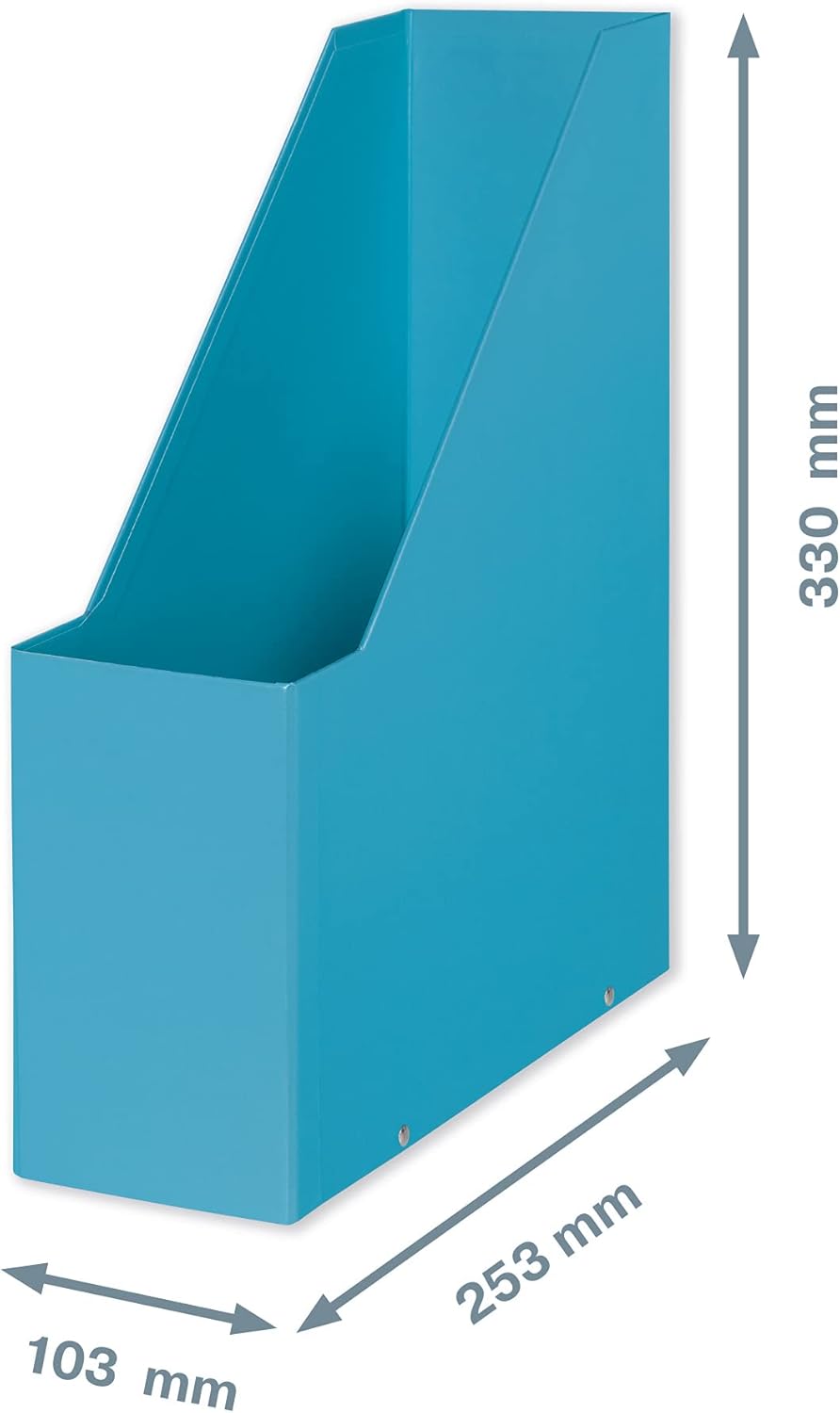 Leitz Click & Store Magazine File, Cardboard Desk Storage Solution for Home/Office, A4 Paper Holder, Storage Organiser for Files & Folders, Cosy Range, Calm Blue, 53560061