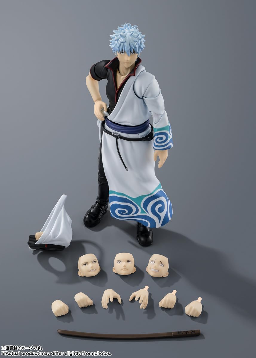 TAMASHII NATIONS S.H. Figuarts Gintama Gintoki Sakata Approx. 5.7 inches (145 mm), PVC & ABS Pre-Painted Action Figure