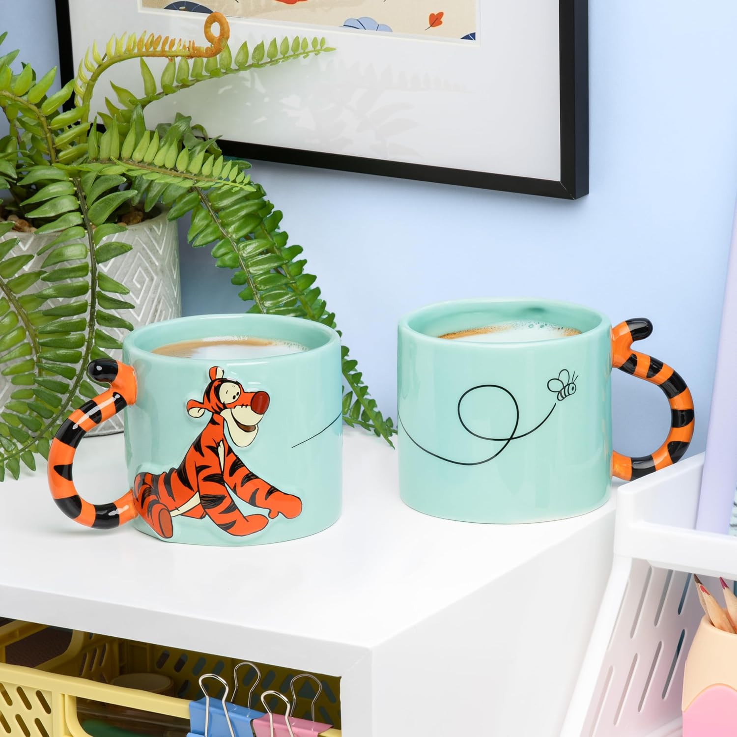 Paladone Disney Tigger Tail Large Ceramic Mug, Officially Licensed Winnie The Pooh Coffee Cup for Tea and Hot Chocolate, Pop Culture Gifts for Kids and Adults