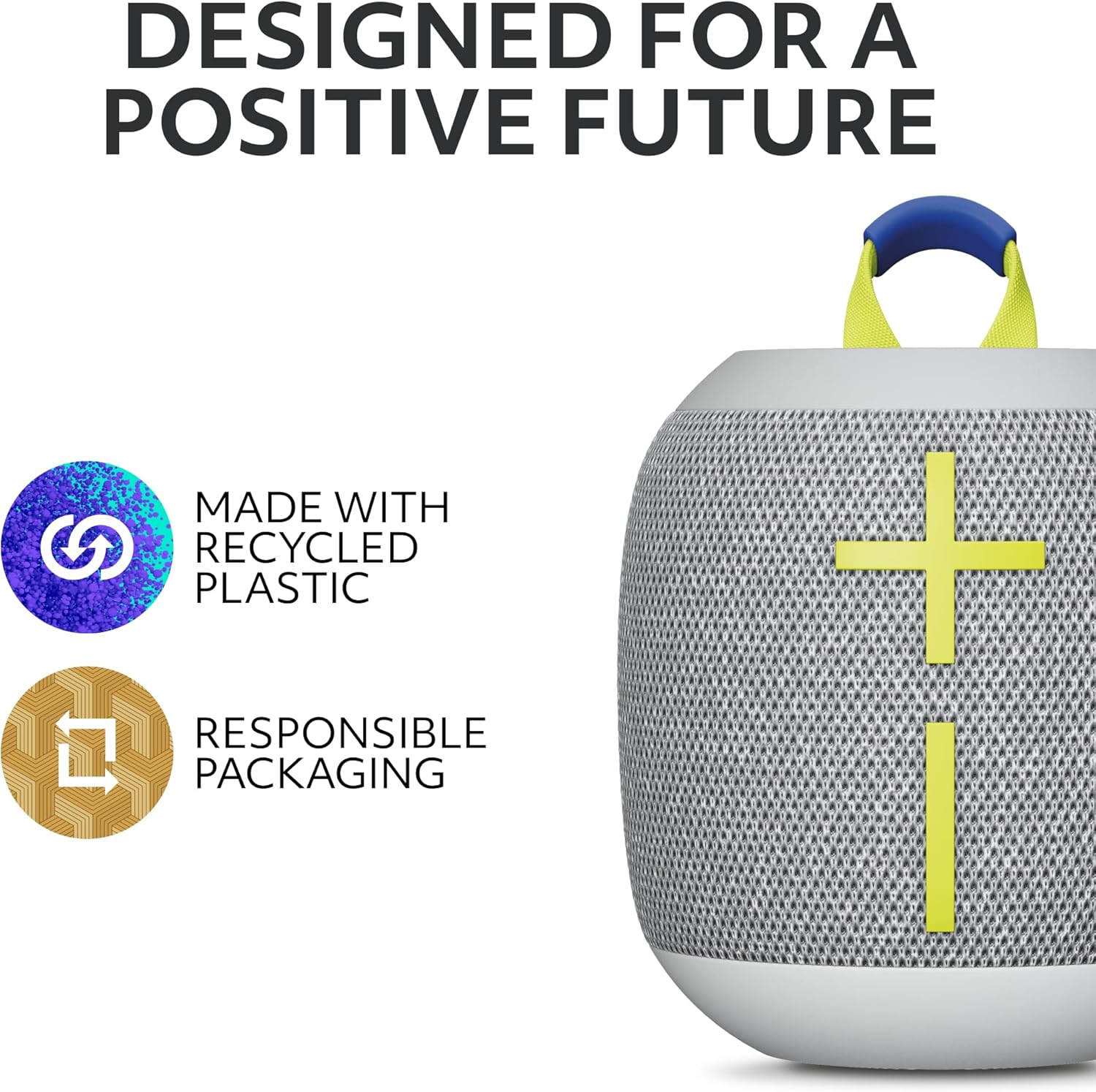 Ultimate Ears Wonderboom 4 Portable Waterproof Bluetooth Speaker With Big Bass and 360-Degree Sound, Dustproof Floating Speaker With 40 m (131ft) Range - White