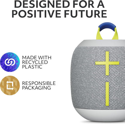 Ultimate Ears Wonderboom 4 Portable Waterproof Bluetooth Speaker With Big Bass and 360-Degree Sound, Dustproof Floating Speaker With 40 m (131ft) Range - White
