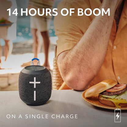 Ultimate Ears Wonderboom 4 Portable Waterproof Bluetooth Speaker With Big Bass and 360-Degree Sound, Dustproof Floating Speaker With 40 m (131ft) Range - White