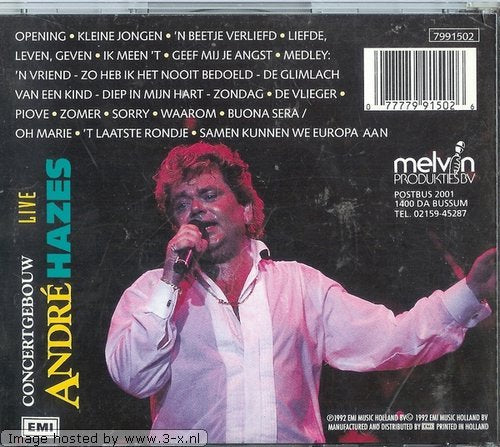 Concertgebouw 91 Live Andre Hazes (US Import)