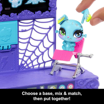 Monster High Make-A-Monster Pet Playset, Frankie Stein Doll and 30+ Accessories for Countless Pet Combos, Mad Science Lab Furniture, JBF18